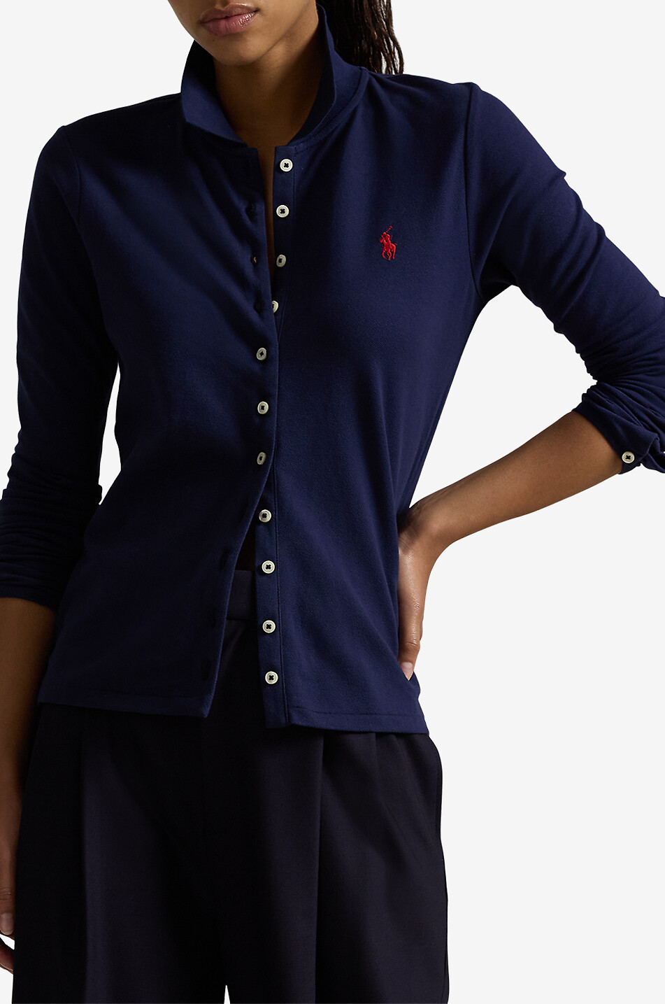 Chemise à manches longues en coton piqué Pony POLO RALPH LAUREN