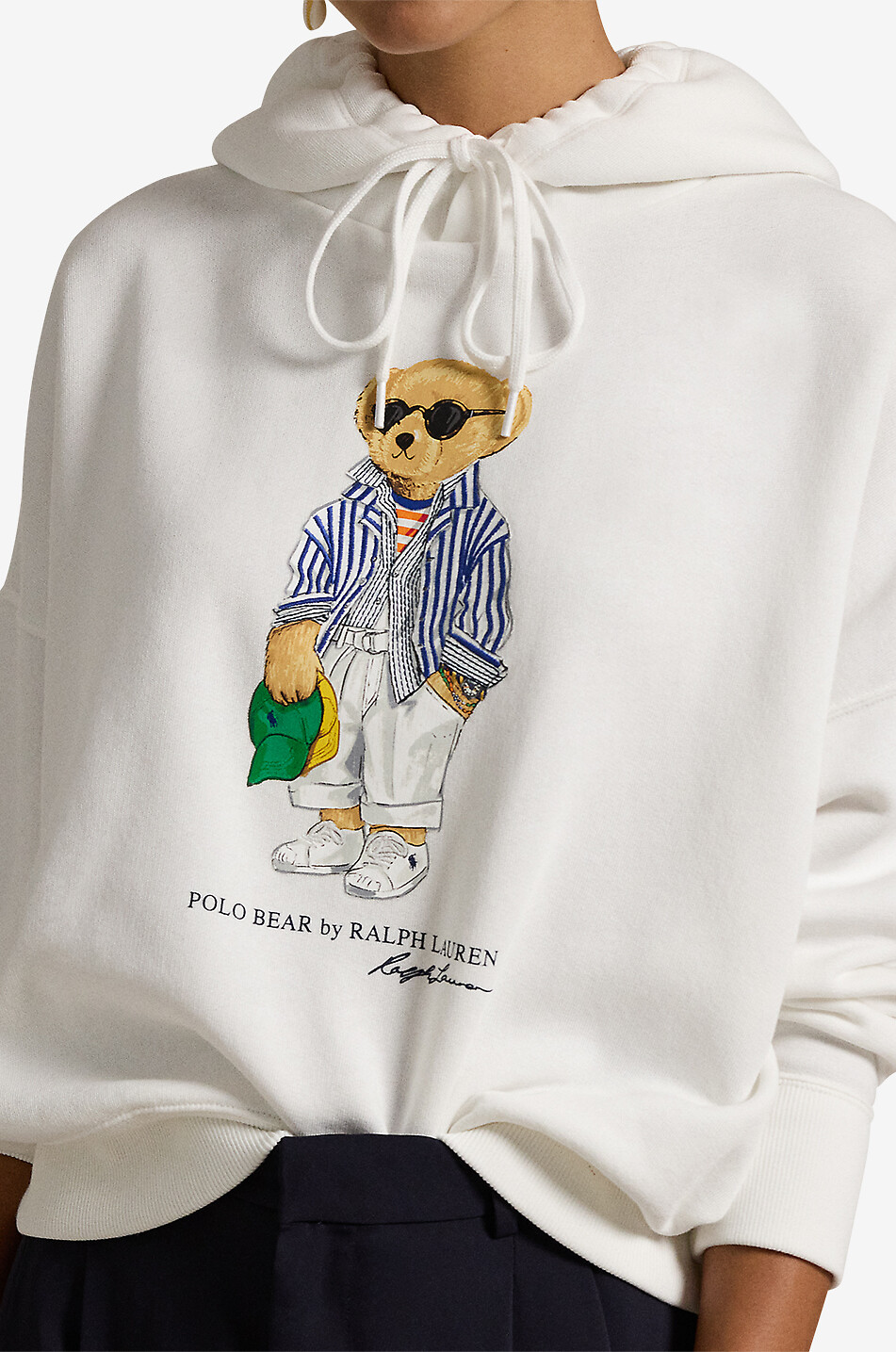 POLO RALPH LAUREN Sweat-shirt à capuche décontracté Seaside Polo Bear Femme BLANC 5
