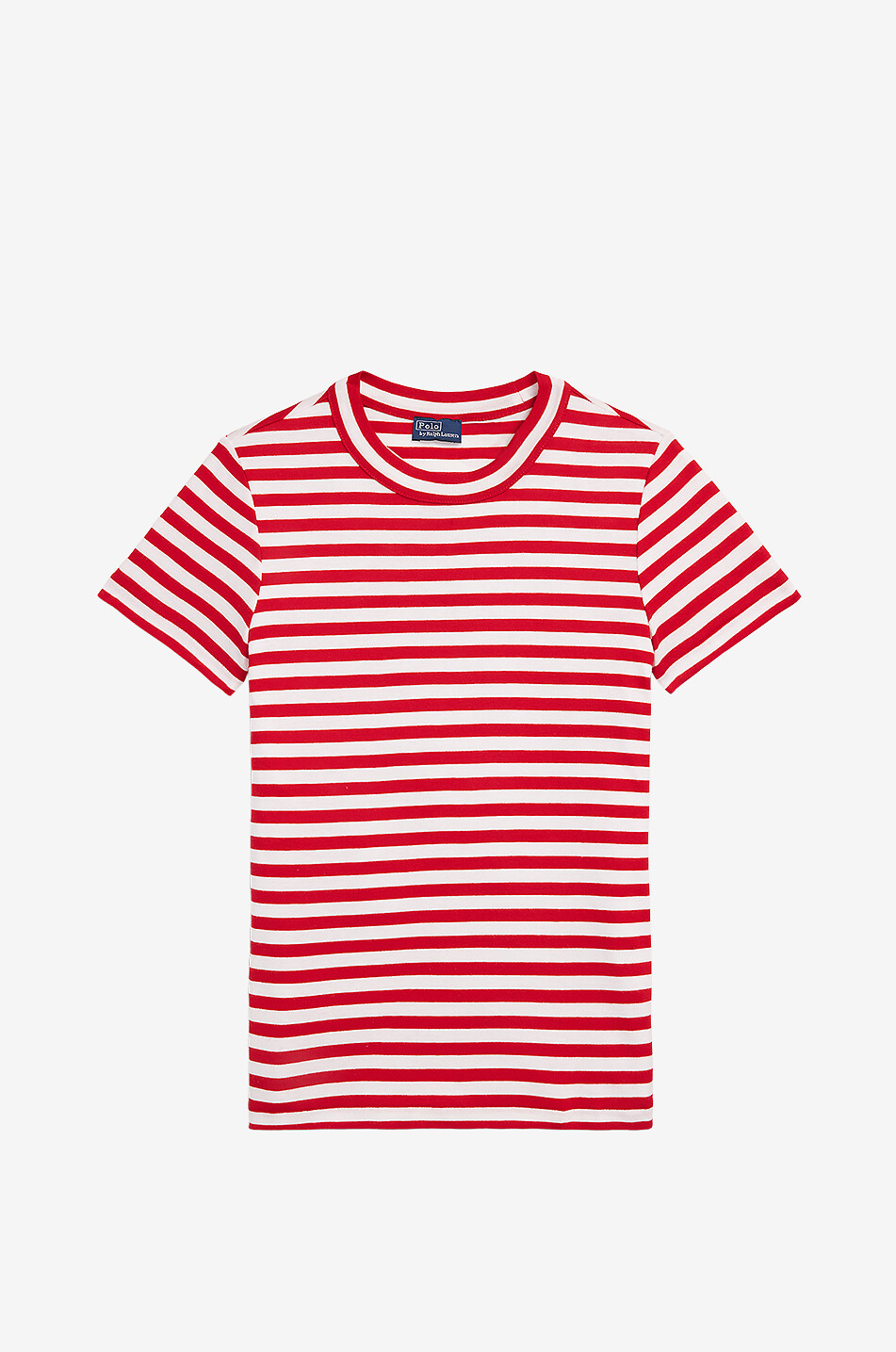POLO RALPH LAUREN T-shirt ajusté rayé à manches courtes Femme ROUGE 1
