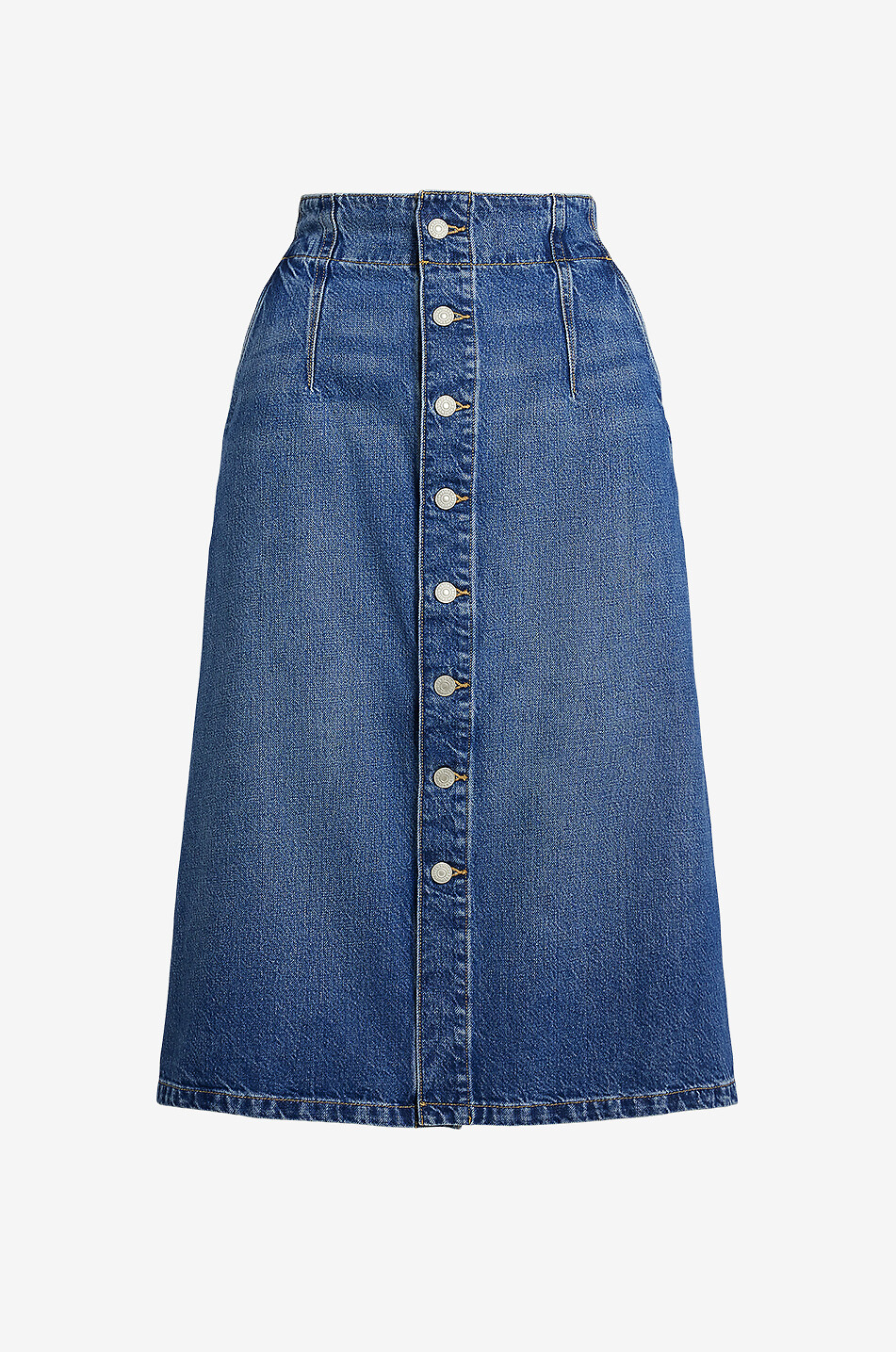Jupe midi évasé en denim Colel Wash