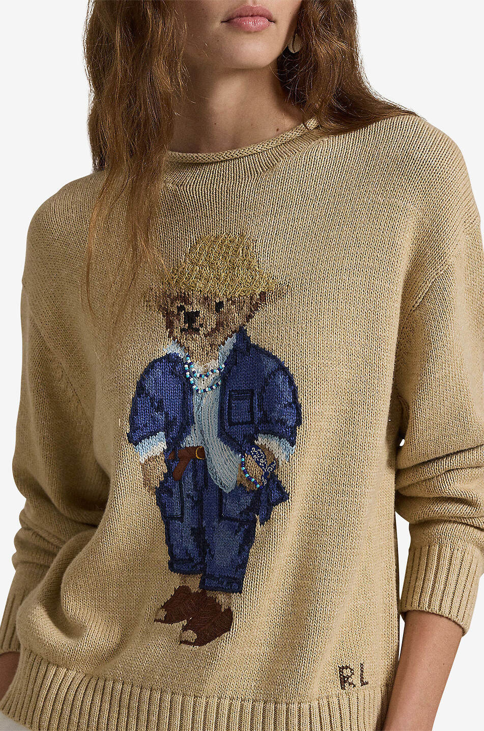 POLO RALPH LAUREN Baumwolljacquardpullover Traveller Polo Bear Damen BEIGE 5