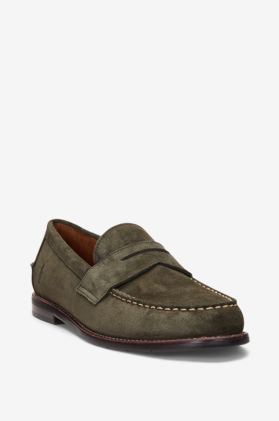 POLO RALPH LAUREN Alston Penny suede loafers Men DARK KHAKI 1