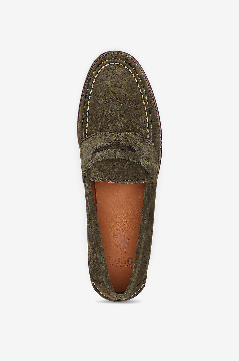 POLO RALPH LAUREN Alston Penny suede loafers Men DARK KHAKI 4