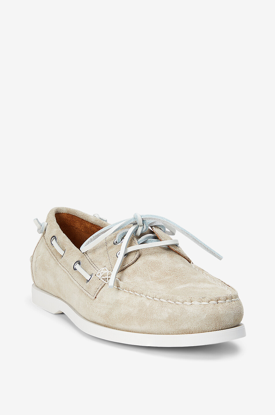 POLO RALPH LAUREN Chaussures bateau en daim Merton Homme GRIS CLAIR 1