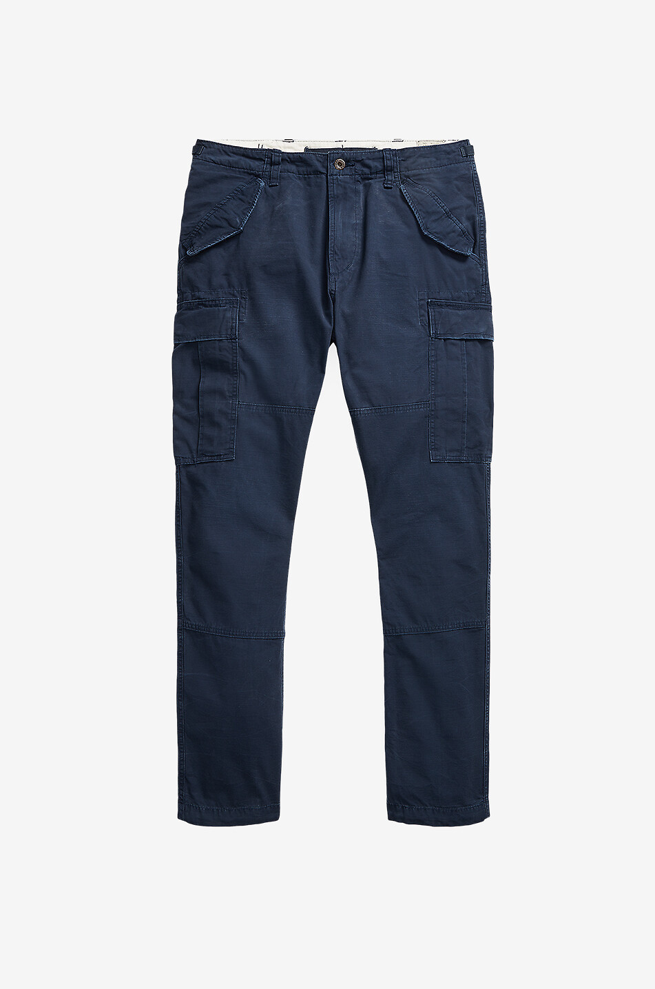 Slim fit canvas cargo trousers