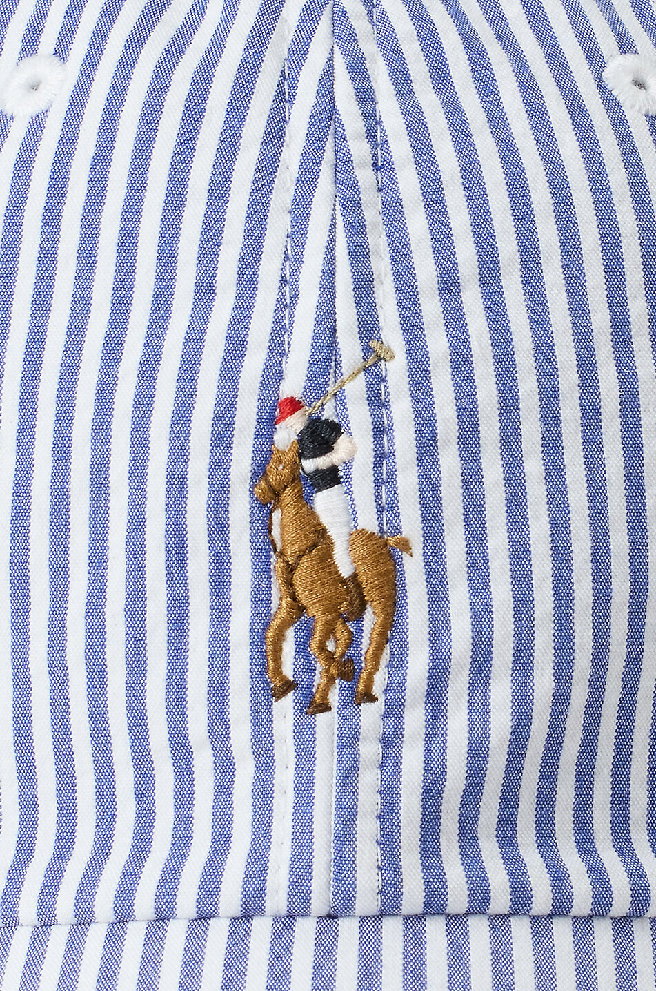 POLO RALPH LAUREN Baseballkappe aus Seersucker Pony Herren BLAU 3
