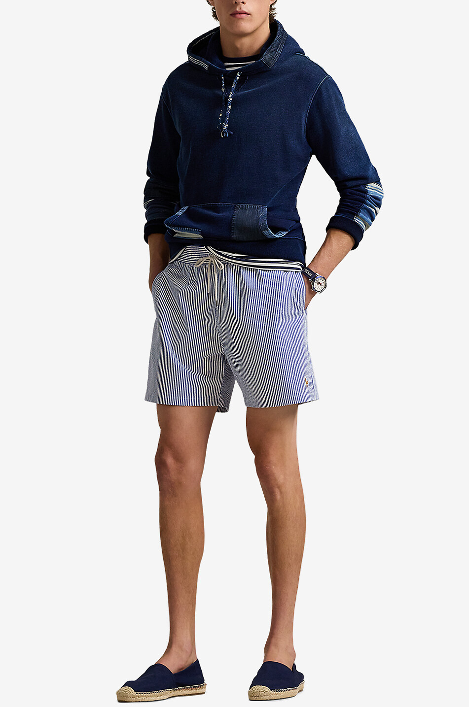 POLO RALPH LAUREN Short de bain en seersucker Traveller Homme BLEU 4