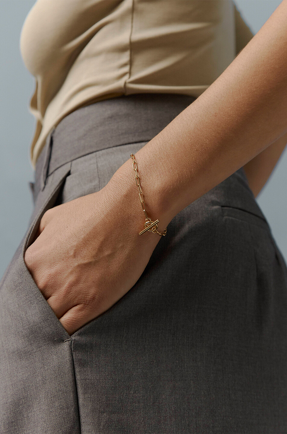 OTIUMBERG Goldenes Armband Love Link Damen GELB 3