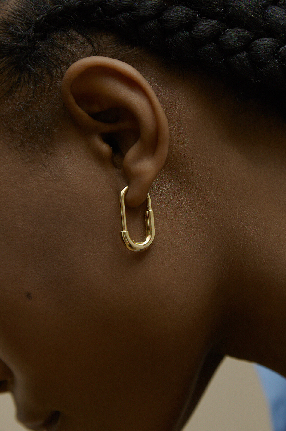 OTIUMBERG Grandes créoles ovales dorées Staple Femme JAUNE 2