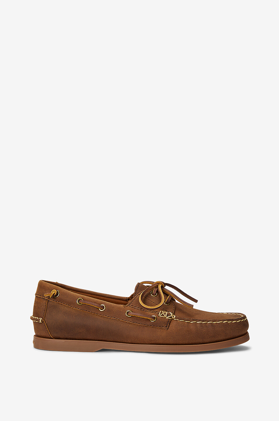 Merton oiled leather boat shoes