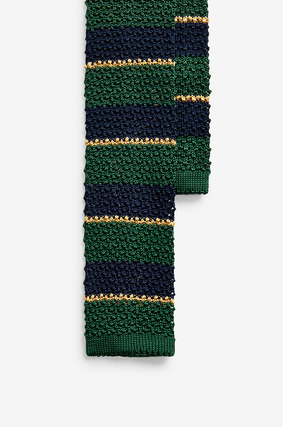 Striped knit silk tie