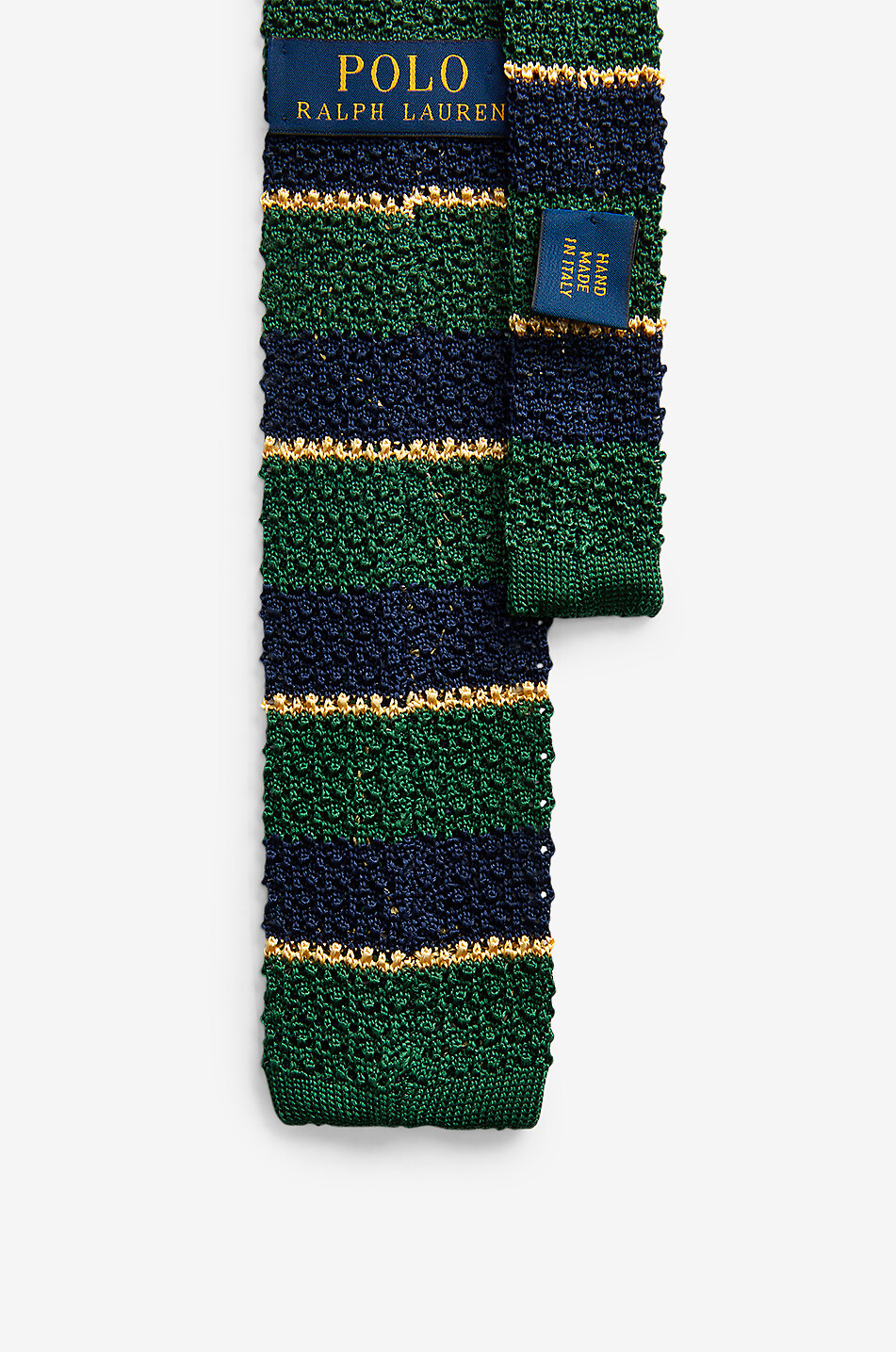 POLO RALPH LAUREN Striped knit silk tie Men GREEN 2