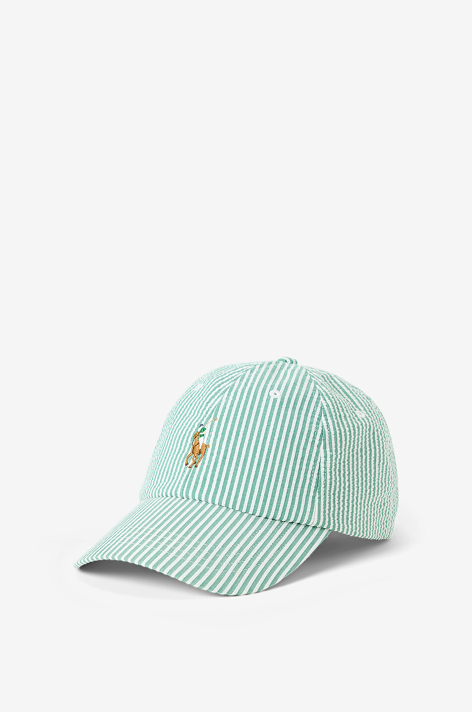 Pony seersucker baseball cap