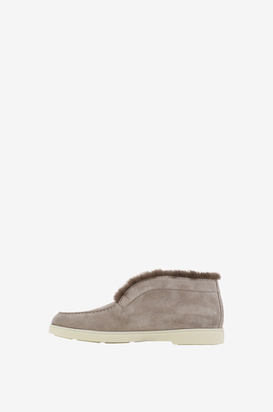 SANTONI Desert Boots aus Wildleder und Shearling Damen BRAUN 3