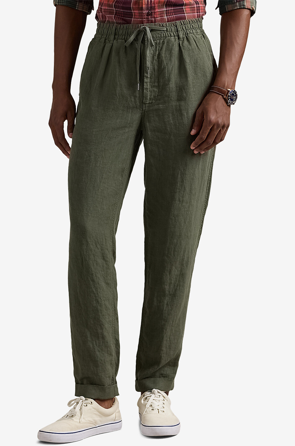 POLO RALPH LAUREN Slim-Fit-Leinenhose mit Gummizug Polo Prepster Herren KHAKI 2