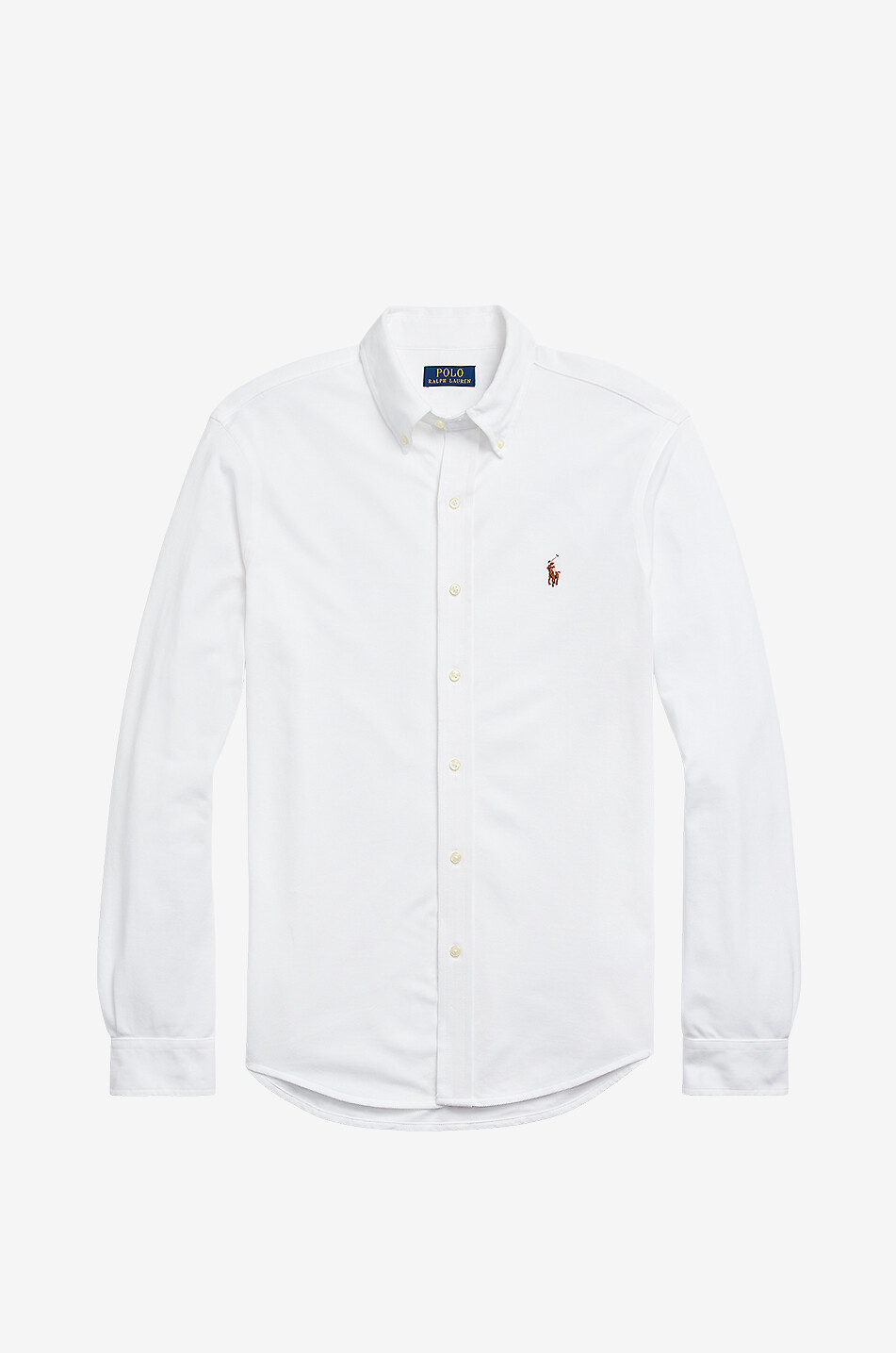 POLO RALPH LAUREN Pony cotton piqué oxford shirt Men WHITE 1