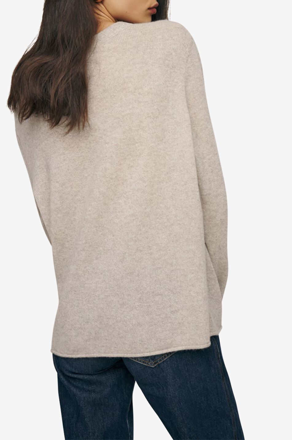 REFORMATION Boyfriend crewneck recycled cashmere jumper Women GREY 4