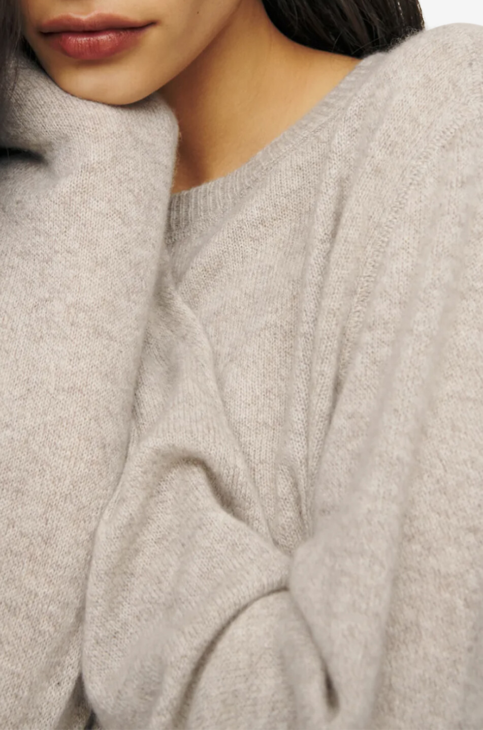 REFORMATION Boyfriend crewneck recycled cashmere jumper Women GREY 5