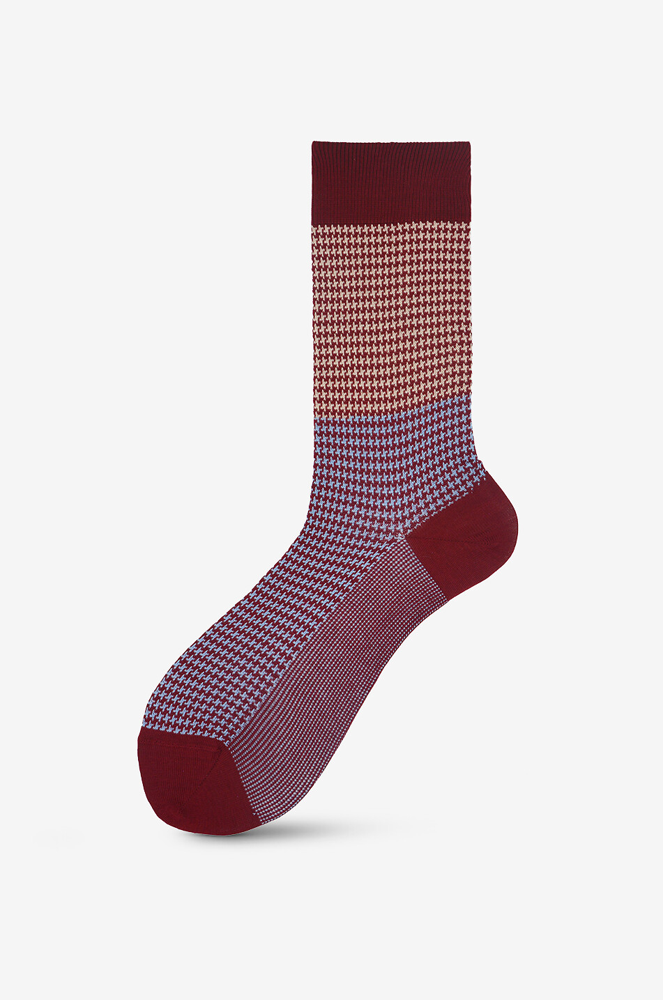 Socken aus Baumwolle mit Hahnentrittmotiv Limone