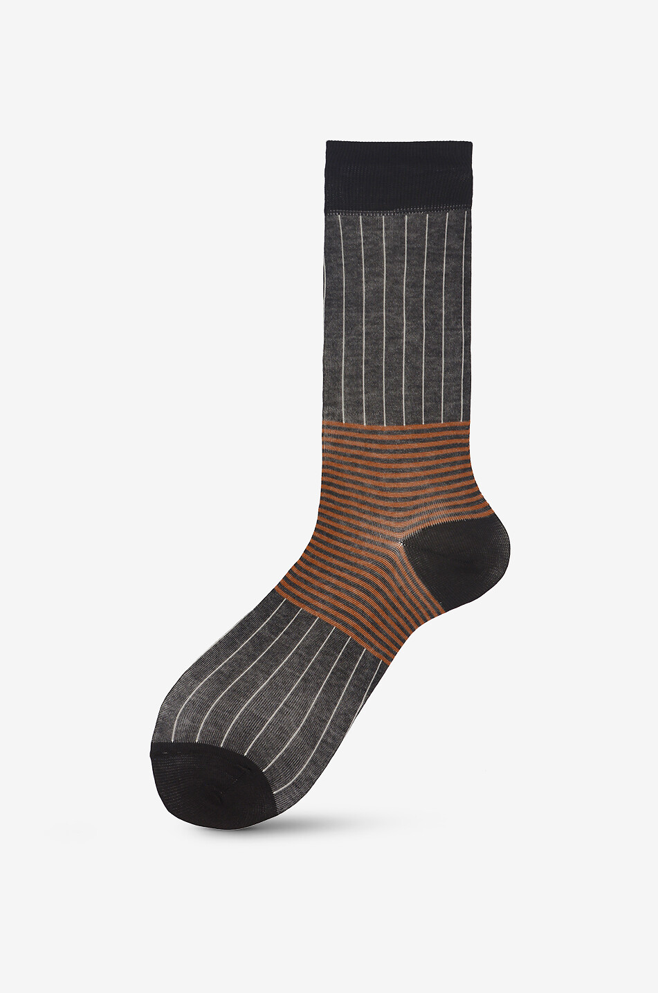 ALTO MILANO Chaussettes milleraie en coton Lentischio Homme MARRON FONCÉ 1