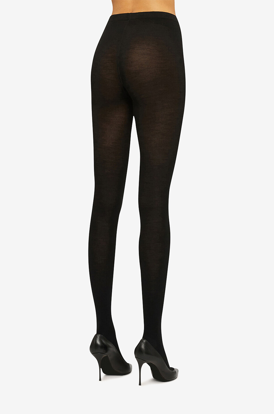 Bellivalini Panty - 100 DEN - Katoen - Zwart Gemêleerd - S - BLV-GI-1118