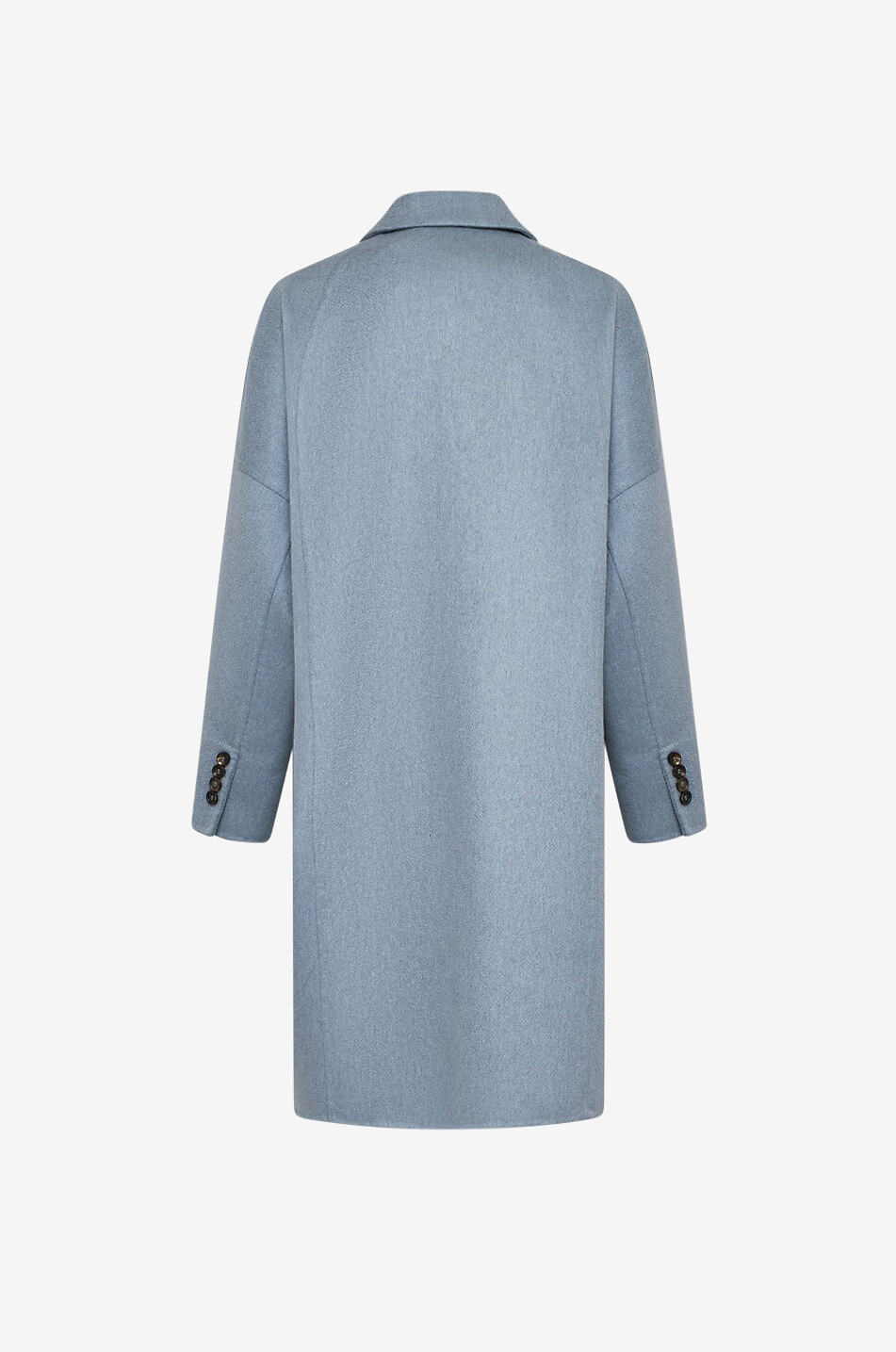 BRUNELLO CUCINELLI Double-breasted cashmere three-quarter coat Women LIGHT BLUE 2