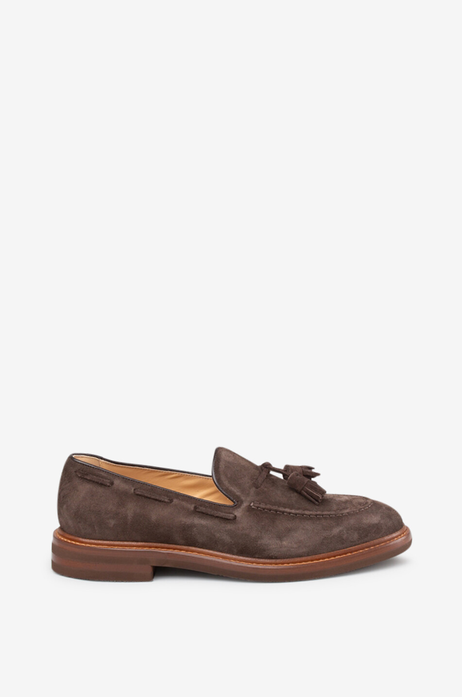Suede loafers with tassels