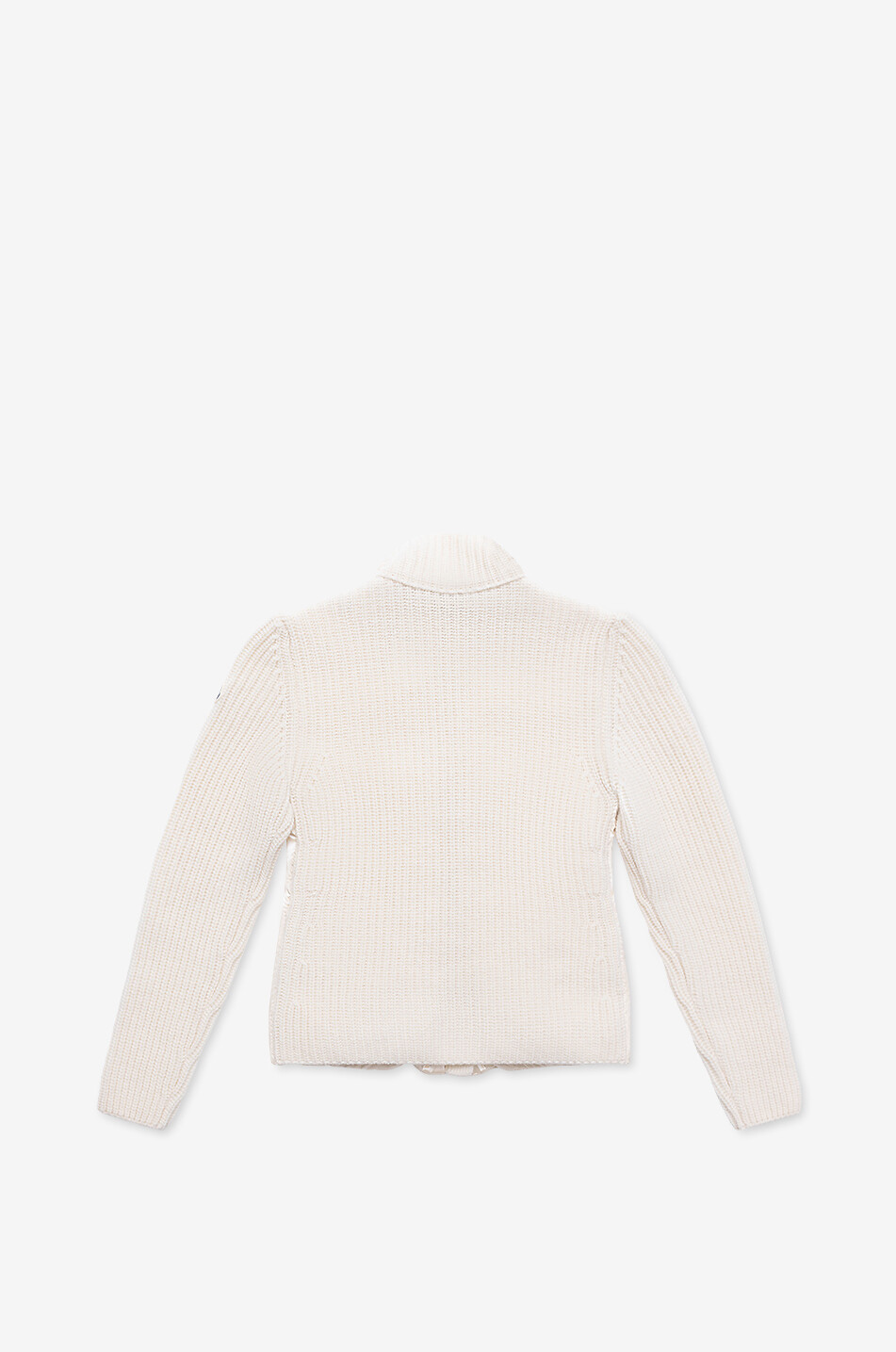MONCLER Girls' iridescent knit and down cardigan Girl EGGSHELL 2