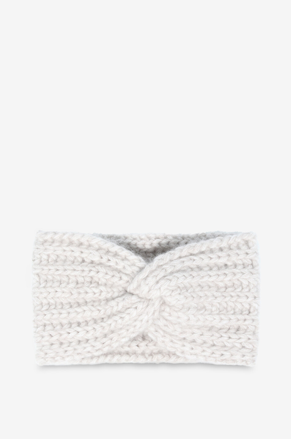 Bandeau côtelé torsadé en cachemire et coton