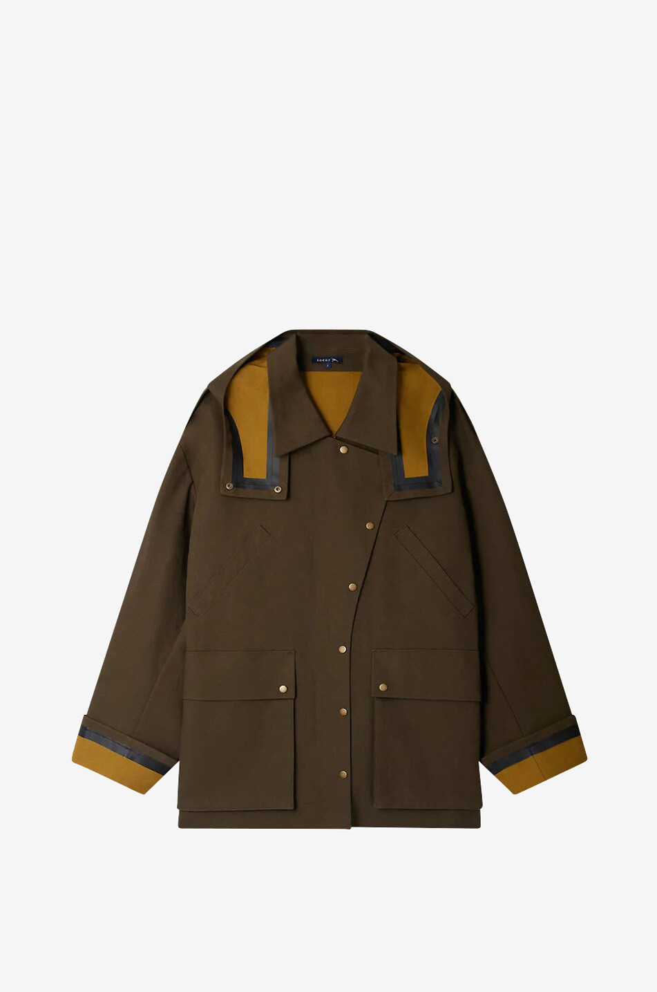 SOEUR Parka aus gewachster Baumwolle Berne Damen KHAKI 1