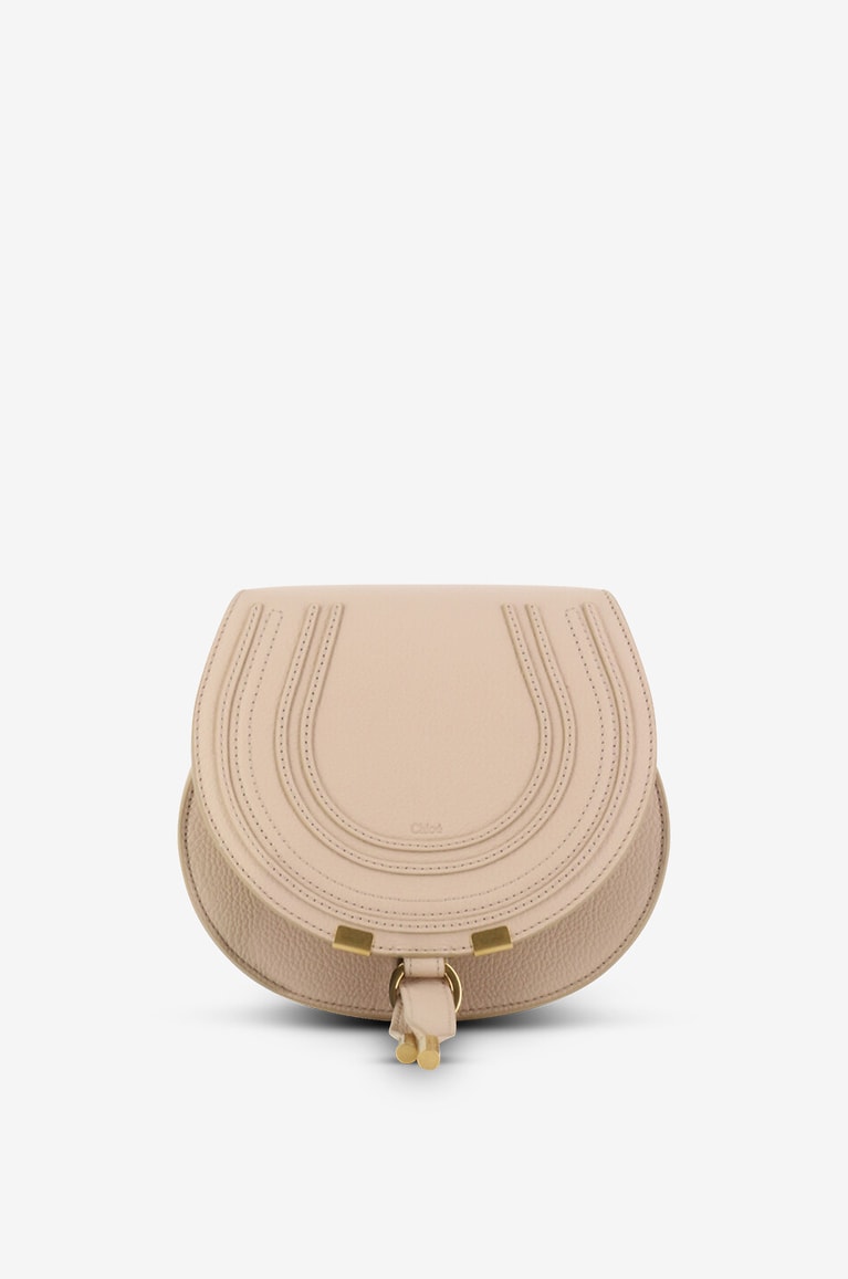 CHLOE Sac porté épaule en cuir grainé Marcie Small Femme ROSE CLAIR 1