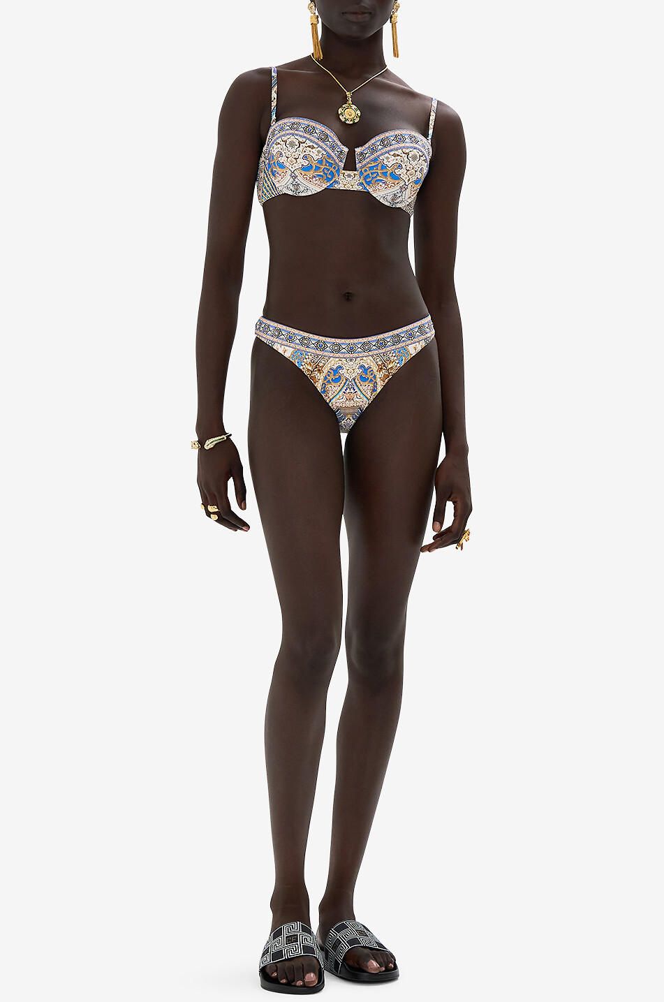 CAMILLA Make Me Your Mosaic underwired bikini top Women BLUE 4