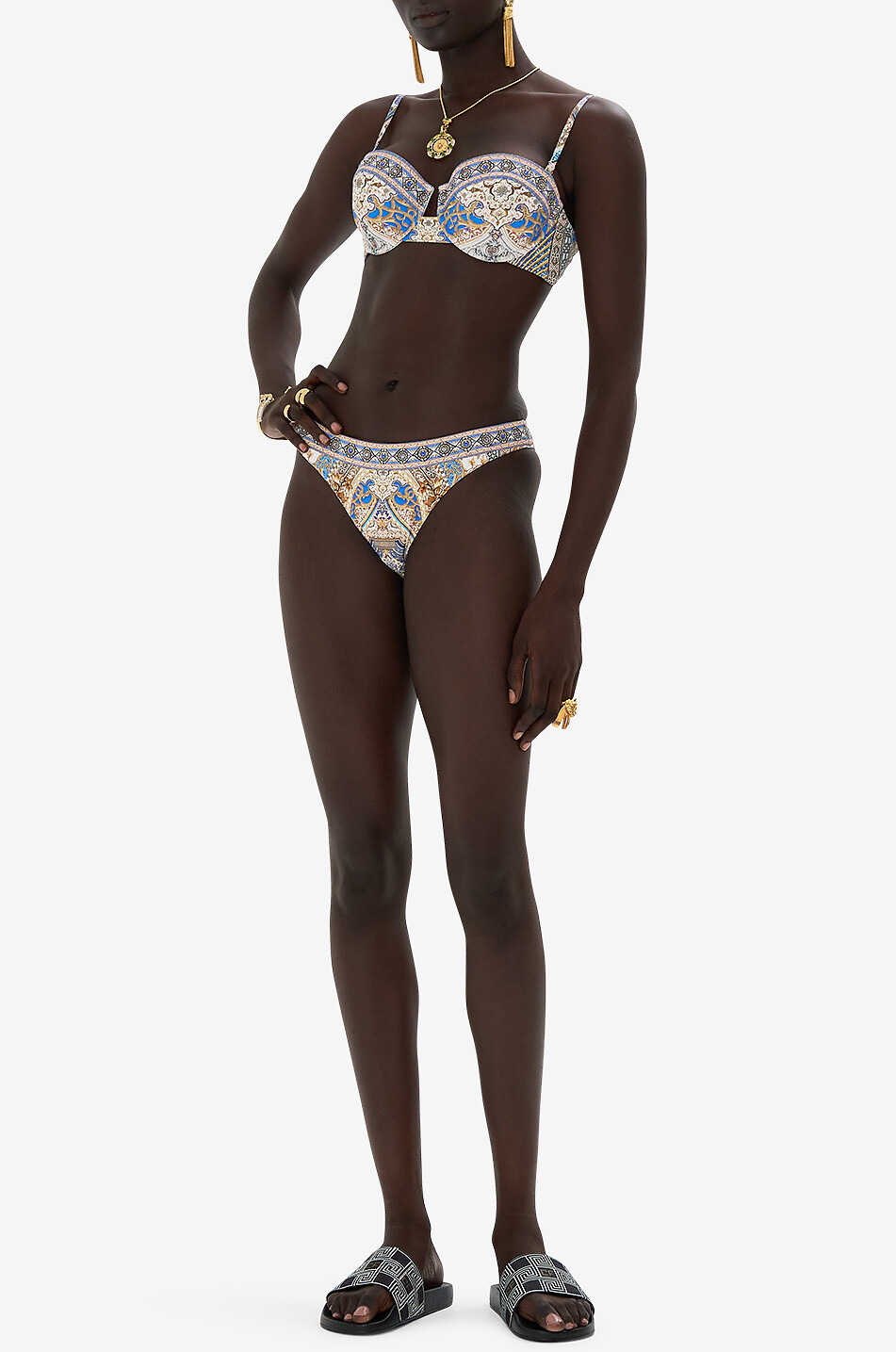 CAMILLA Make Me Your Mosaic underwired bikini top Women BLUE 5