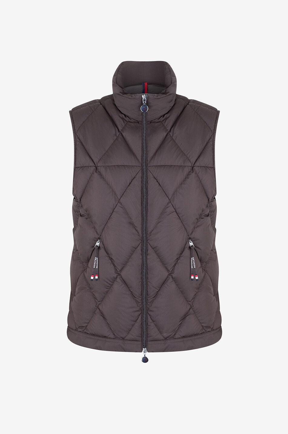 Aroula sleeveless down jacket with stand-up collar