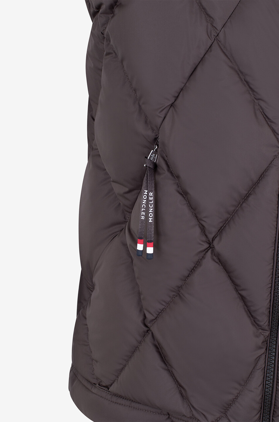 MONCLER Aroula sleeveless down jacket with stand-up collar Men BROWN 3