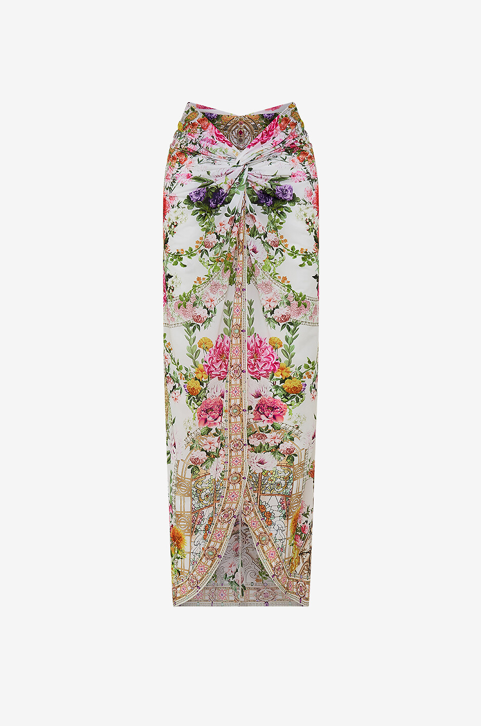 CAMILLA Jupe longue fendue Twist Front Egyptian Rose Femme BLANC 1