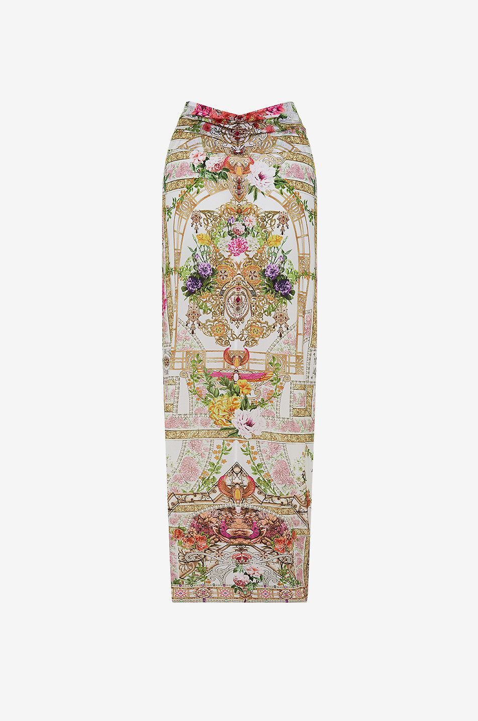 CAMILLA Jupe longue fendue Twist Front Egyptian Rose Femme BLANC 2