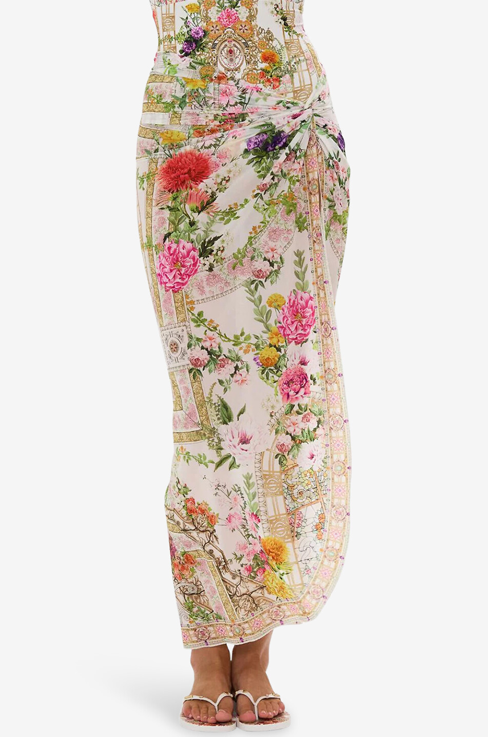 CAMILLA Jupe longue fendue Twist Front Egyptian Rose Femme BLANC 3