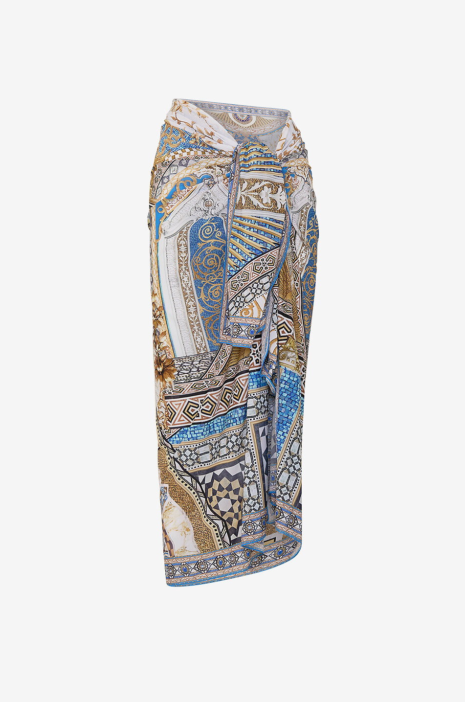 CAMILLA Paréo long en crêpe Make Me Your Mosaic Femme BLEU 1