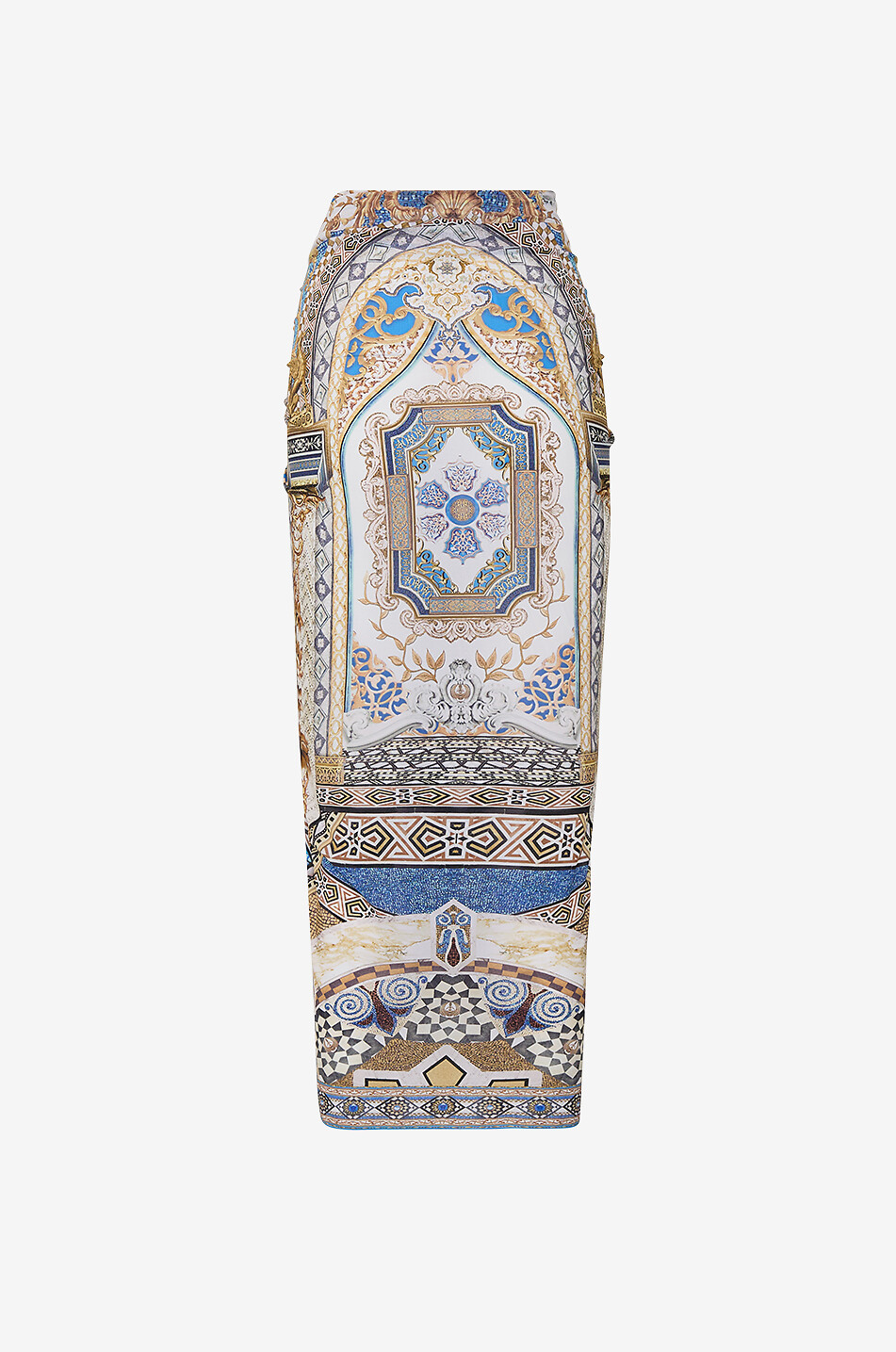CAMILLA Paréo long en crêpe Make Me Your Mosaic Femme BLEU 2
