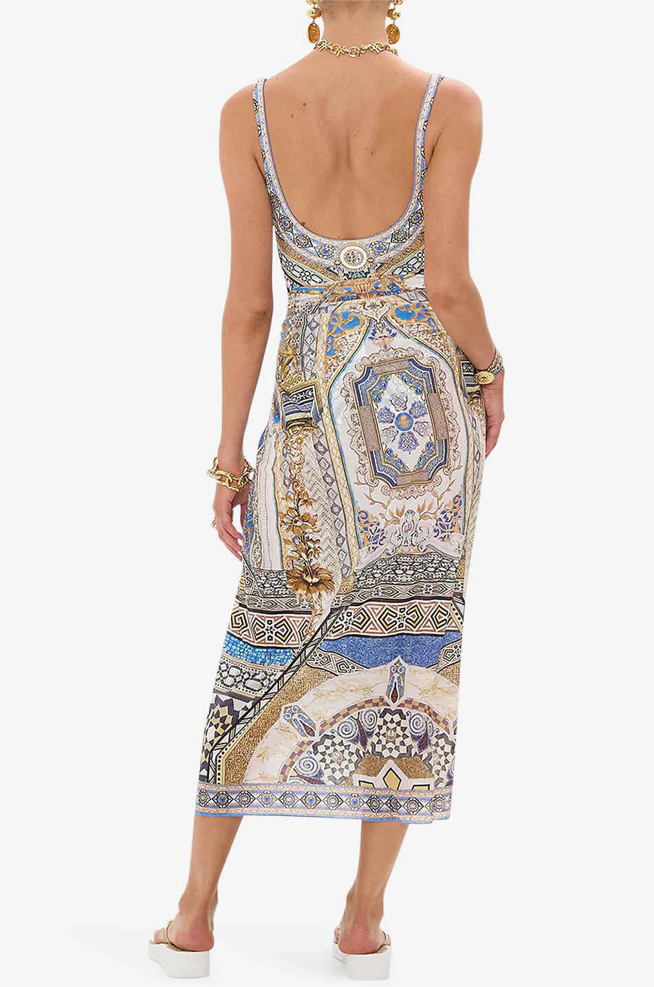 CAMILLA Paréo long en crêpe Make Me Your Mosaic Femme BLEU 5