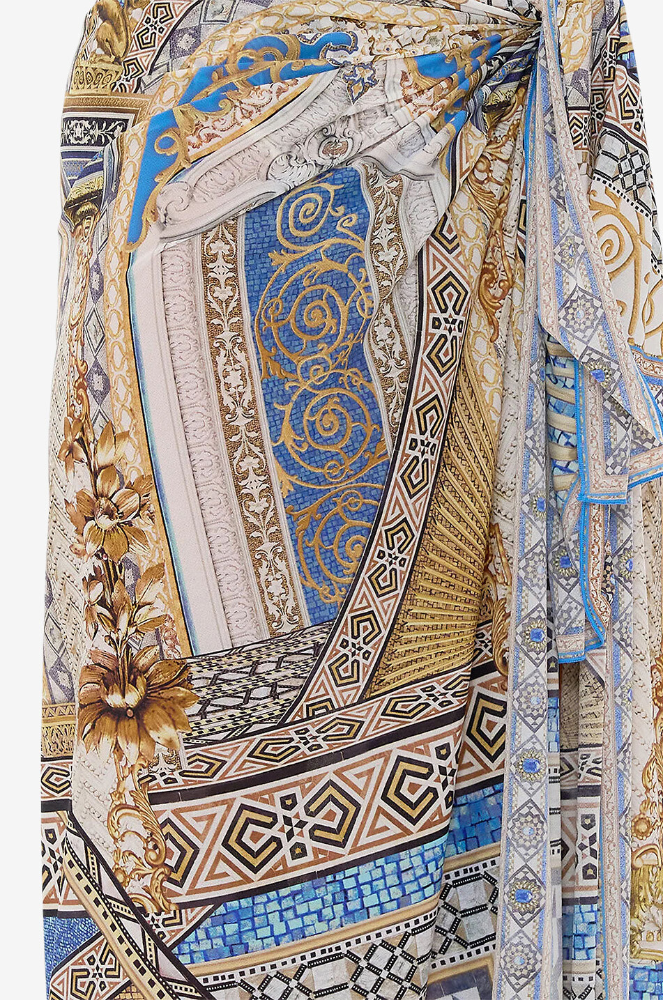 CAMILLA Paréo long en crêpe Make Me Your Mosaic Femme BLEU 7