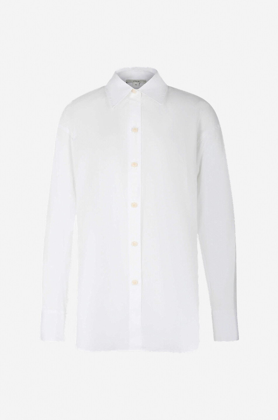 VINCE Cotton long-sleeved shirt Women WHITE 1