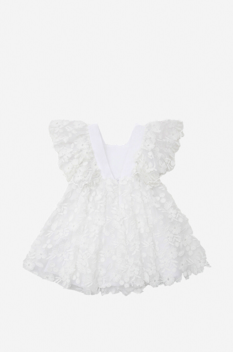 Embroidered tulle girl's ceremony dress