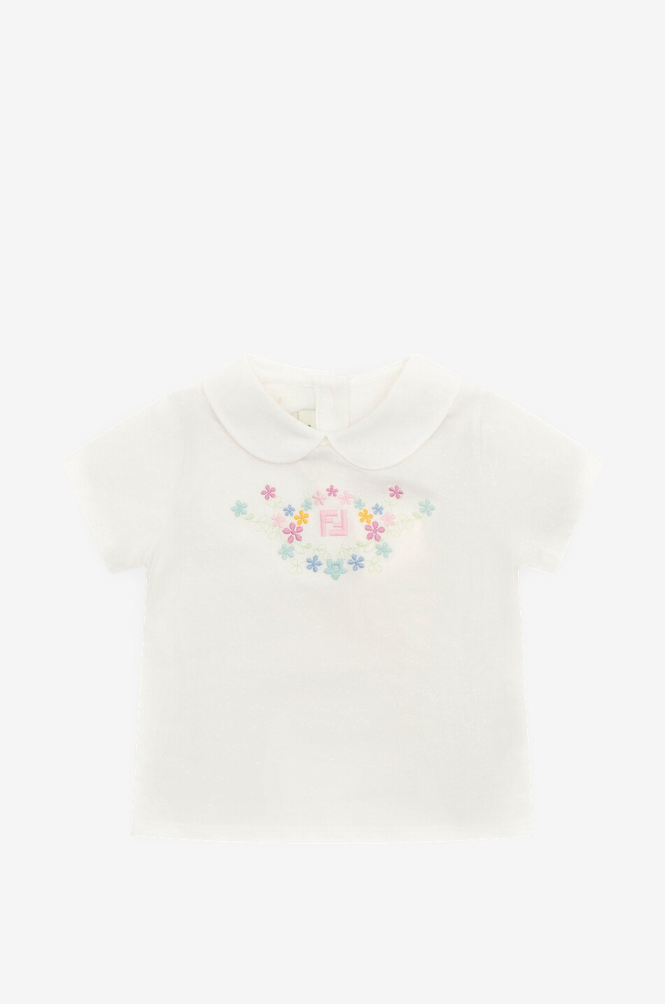FF floral embroidered baby T-shirt