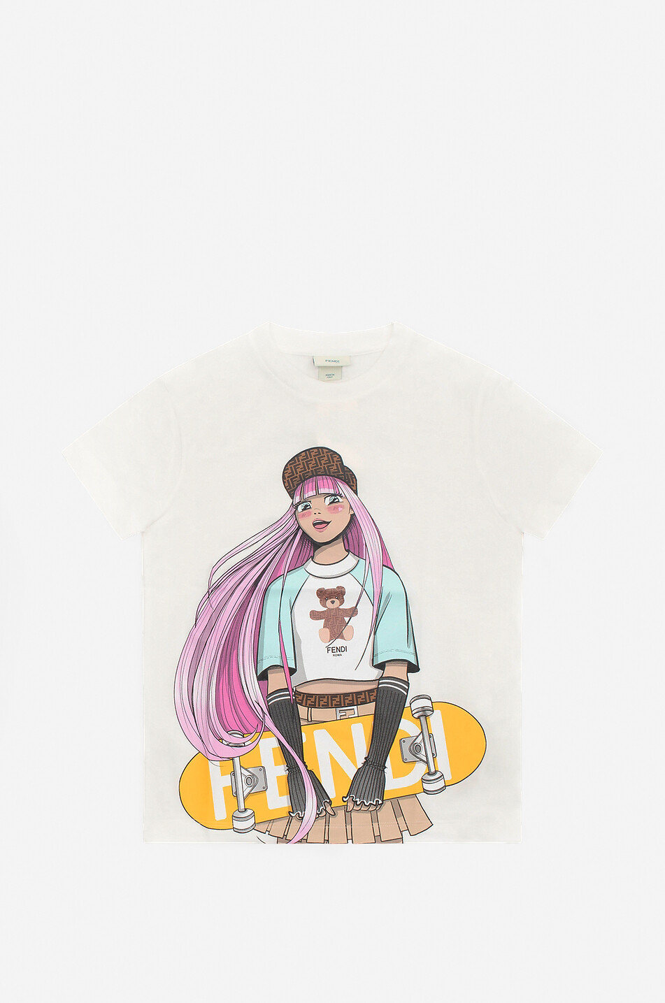 Mädchen-T-Shirt mit Print Fendi Girl