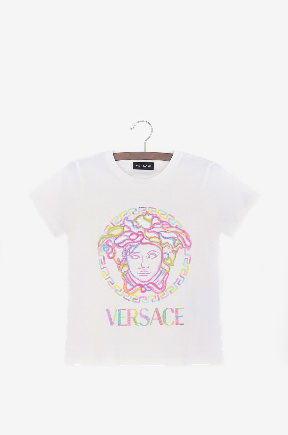 Glitter Rainbow Medusa printed girl's T-shirt