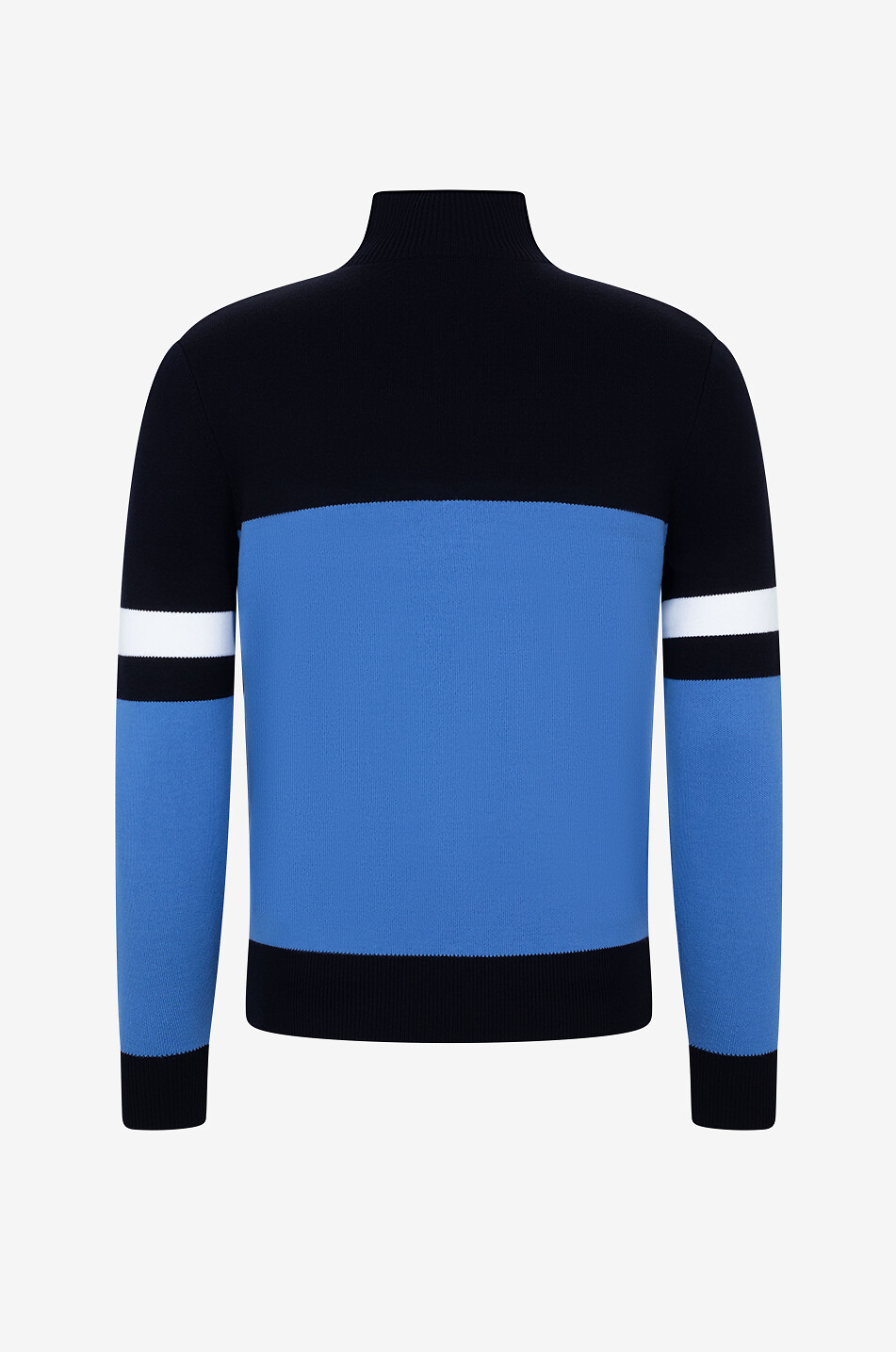 Jacquardpullover mit Stehkragen und Reissverschluss Thom