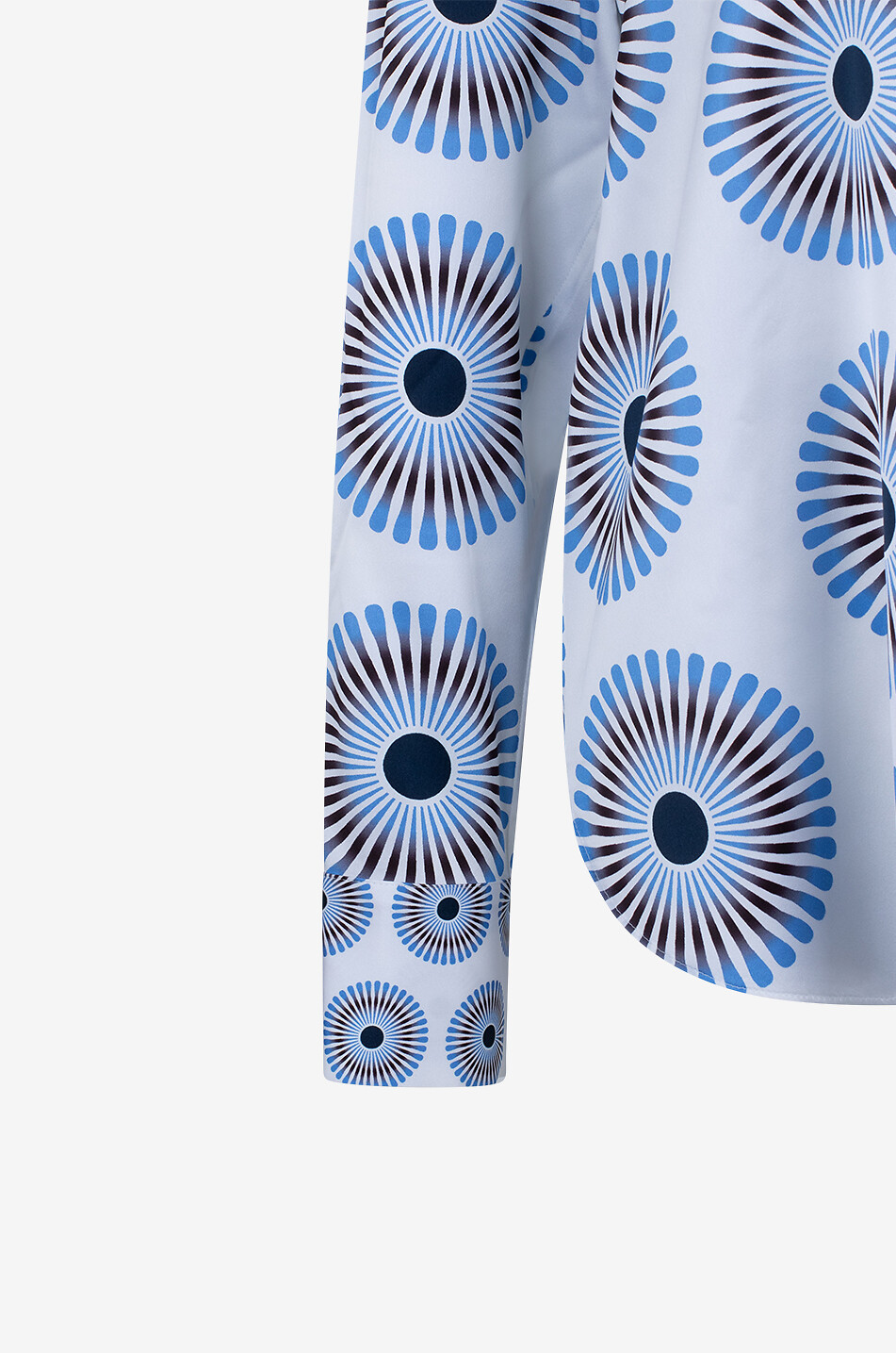 HERZEN'S ANGELEGENHE Langärmelige Bluse aus Seide mit Pusteblumen-Design Damen BLAU 3