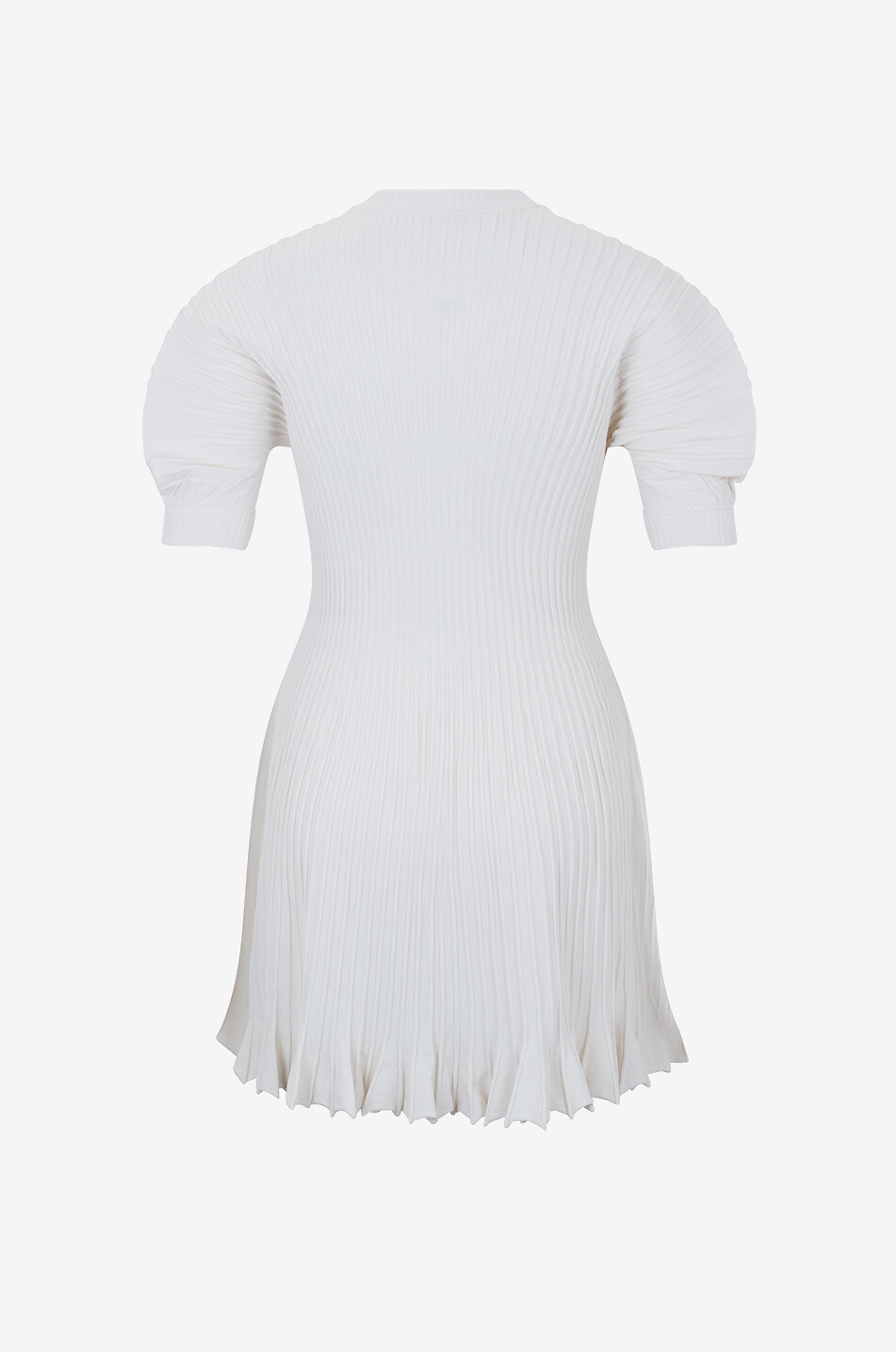 ULLA JOHNSON Talie rib knit short dress Women WHITE 2